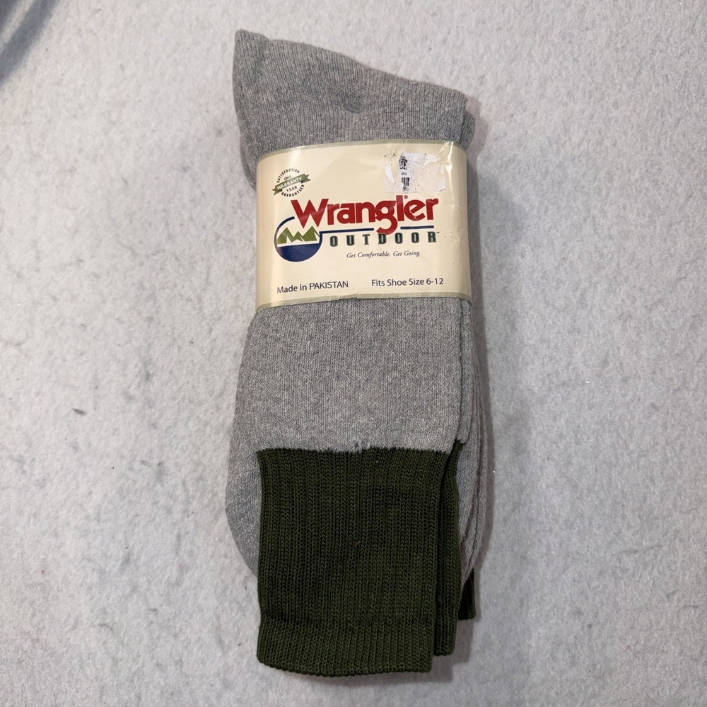 Wrangler Men's Outdoor Crew Socks  - 3 Pairs‎ -New - 6-12